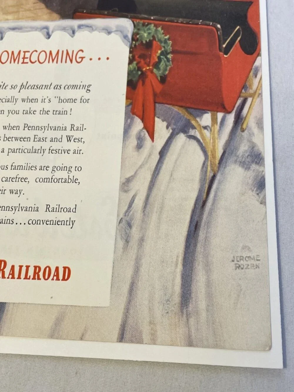 1948 Pennsylvania Railroad Ad Holiday Homecoming National Geographic Christmas - Picture 5 of 11